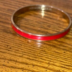 Kate Spade Enamel Bangle Bracelet - Red & Gold
